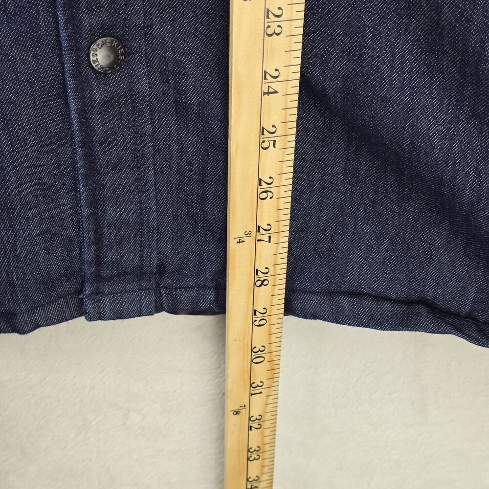 Dickies Skateboarding Denim Jacket Mens Medium Blue Hooded Quilted Lined Y2K - Picture 11 of 11
